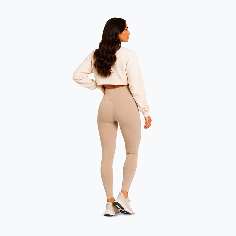 Damen-Trainingsleggings Octagon Legion Ribber beige 7