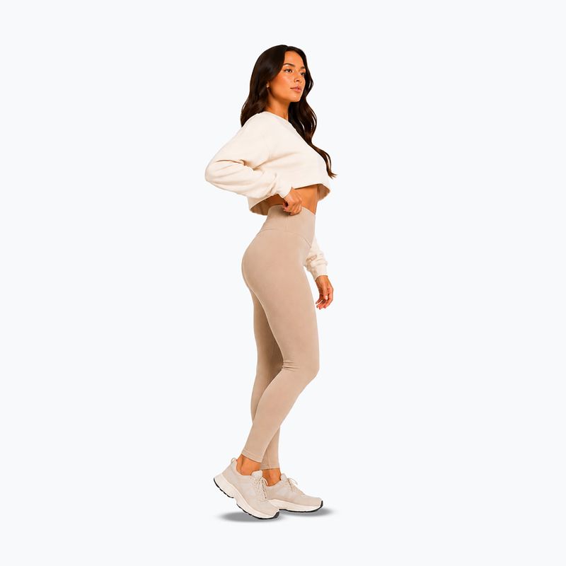 Damen-Trainingsleggings Octagon Legion Ribber beige 8