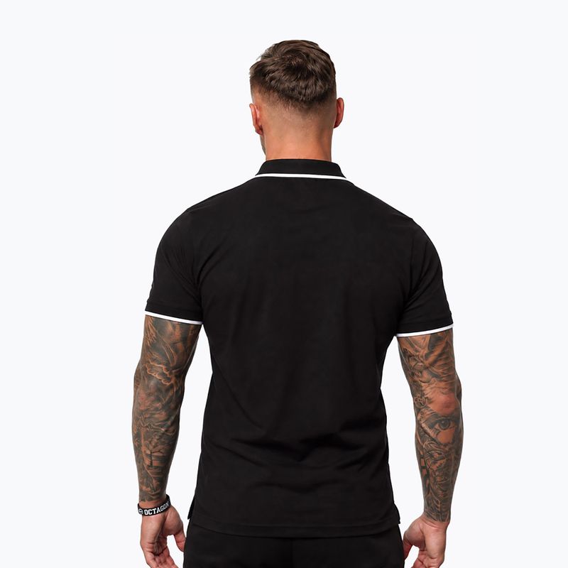 Herren-Poloshirt Octagon Legion Tipped Small Logo 3D Polo black 2