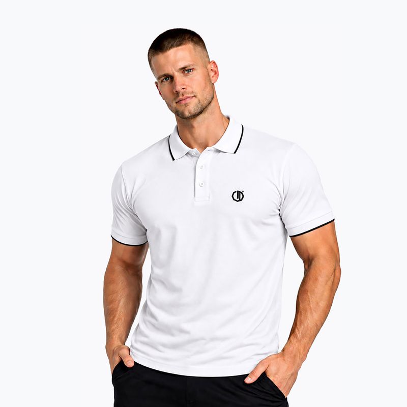 Herren-Poloshirt Octagon Legion Tipped Small Logo 3D Polo white