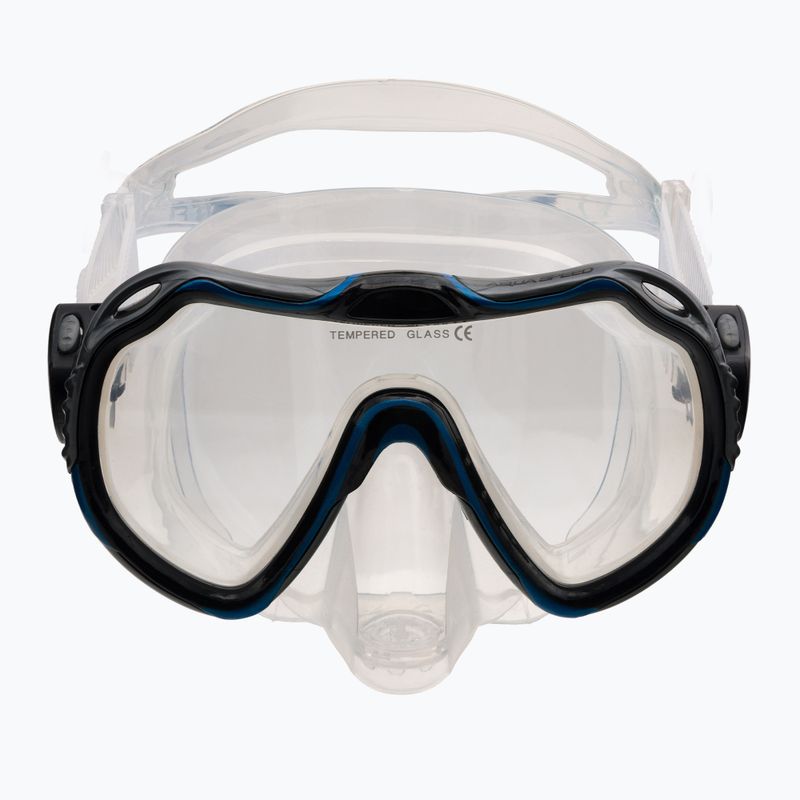 AQUA-SPEED Java + Elba Maske + Schnorchel Tauchset blau 614 2