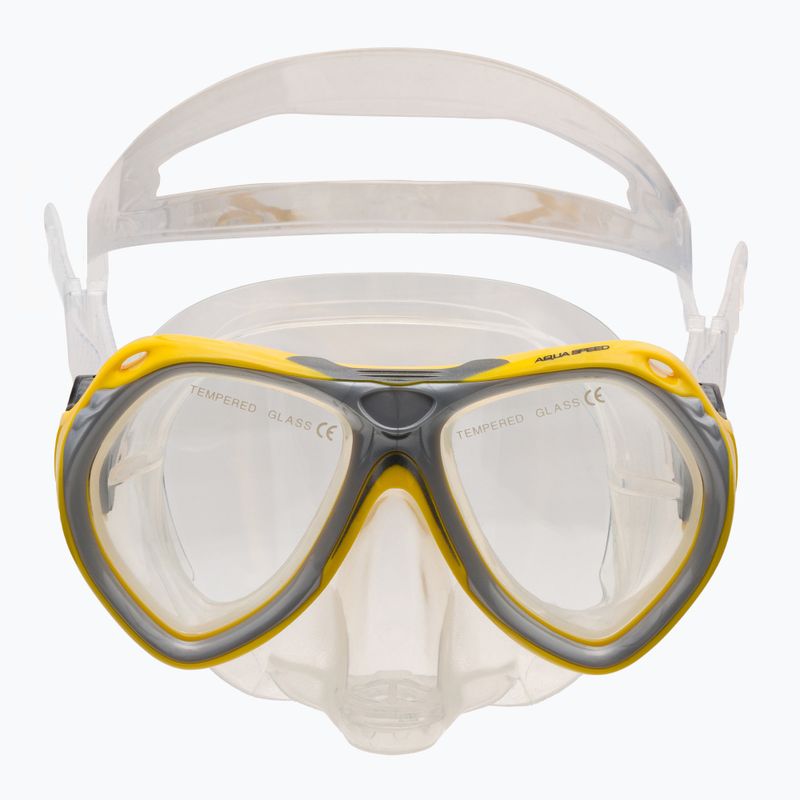 AQUA-SPEED Kindertauchset Aura + Evo Maske + Schnorchel gelb 605 2