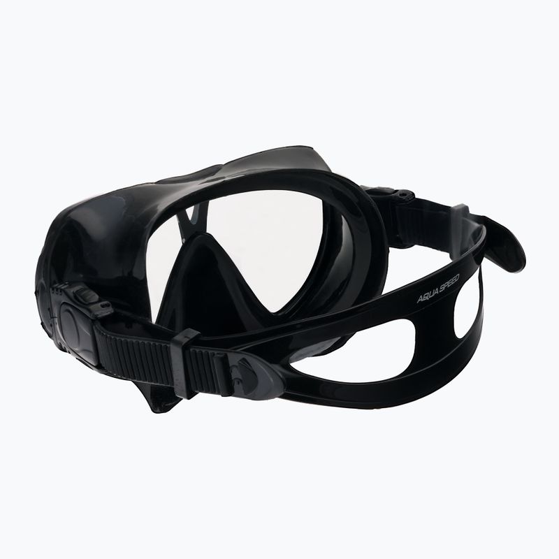AQUA-SPEED Vanua + Borneo Tauchset Maske + Schnorchel schwarz 610 4