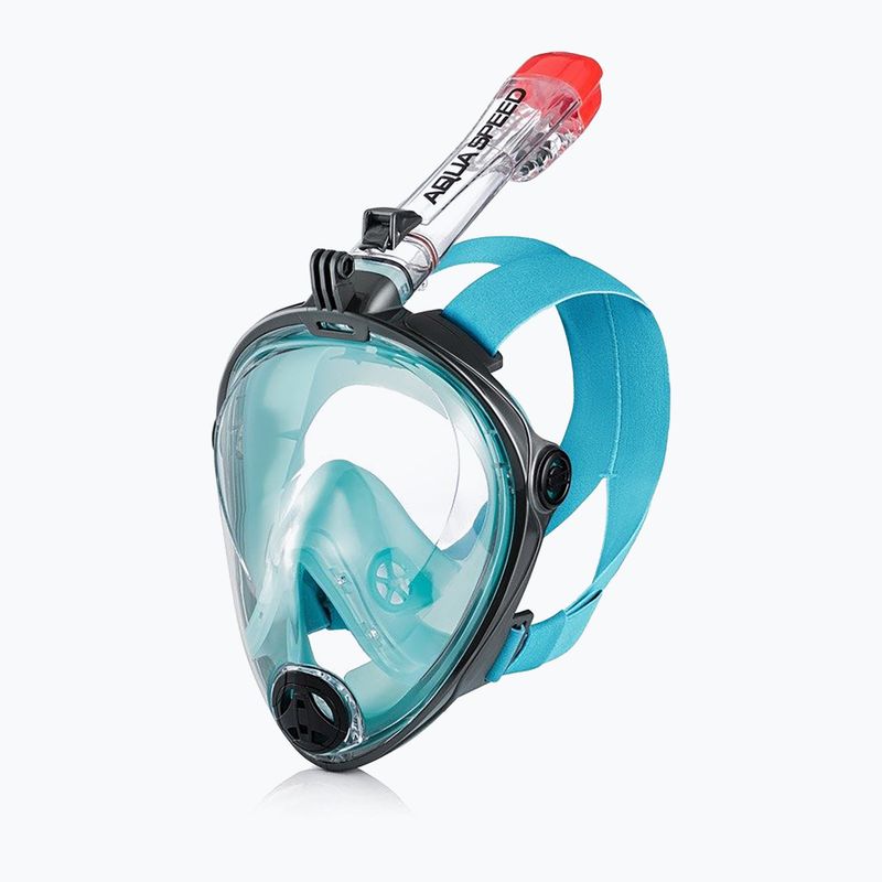 AQUA-SPEED Spectra 2.0 türkis Vollgesichtsmaske zum Schnorcheln 247 5