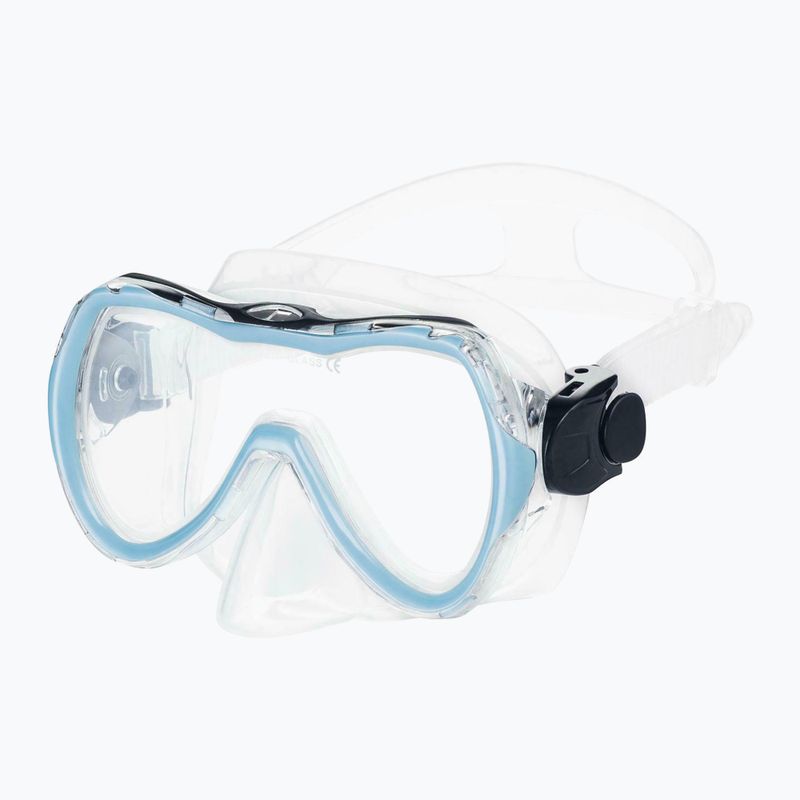 Kinder-Schnorchelset AQUA-SPEED Enzo + Evo Maske + Schnorchel + hellblauer Beutel 2