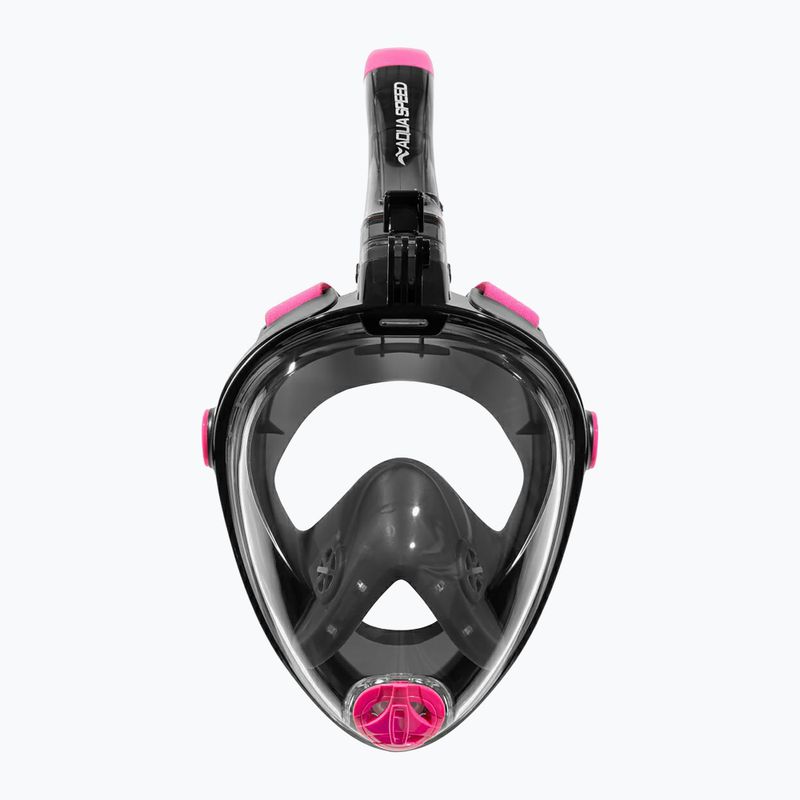 AQUA-SPEED Spectra 2.0 Vollgesichtsmaske zum Schnorcheln schwarz/rosa 2