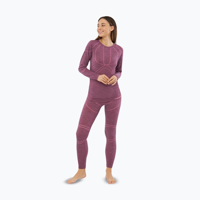 Damen Thermounterwäsche-Set Viking Lan Pro claret/light pink 4