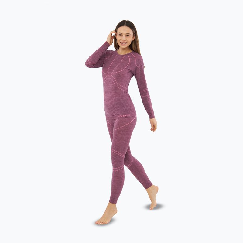 Damen Thermounterwäsche-Set Viking Lan Pro claret/light pink 5