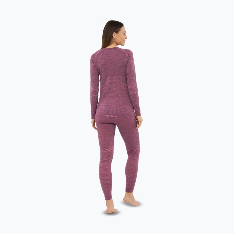Damen Thermounterwäsche-Set Viking Lan Pro claret/light pink 6