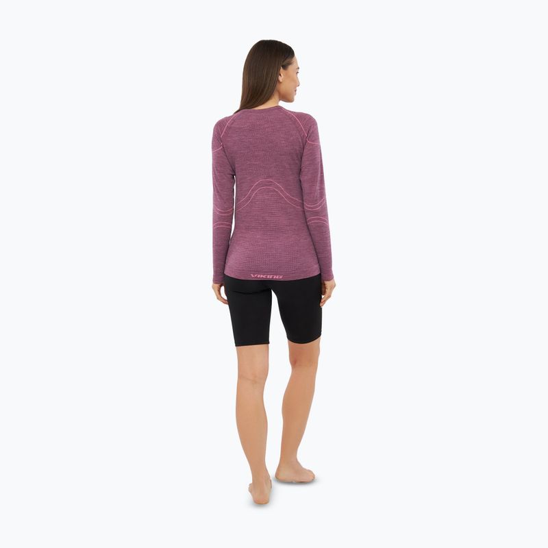Damen Thermoaktivshirt Viking Lan Pro claret/light pink 3