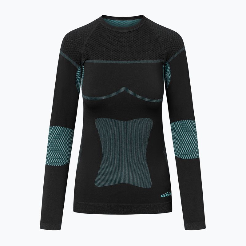 Damen-Thermo-Unterwäsche-Set Viking Ilsa black/turquoise 2