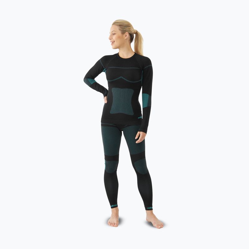 Damen-Thermo-Unterwäsche-Set Viking Ilsa black/turquoise 4