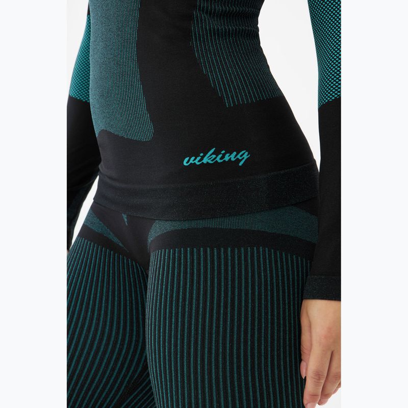 Damen-Thermo-Unterwäsche-Set Viking Ilsa black/turquoise 12