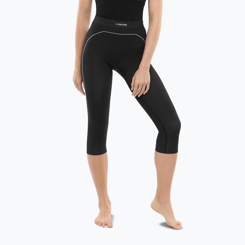 Damen Thermo-Leggings Viking Etna 2.0 3/4 black/purple