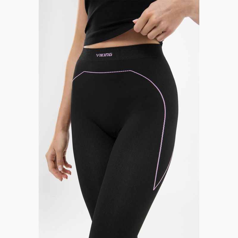 Damen Thermo-Leggings Viking Etna 2.0 3/4 black/purple 4
