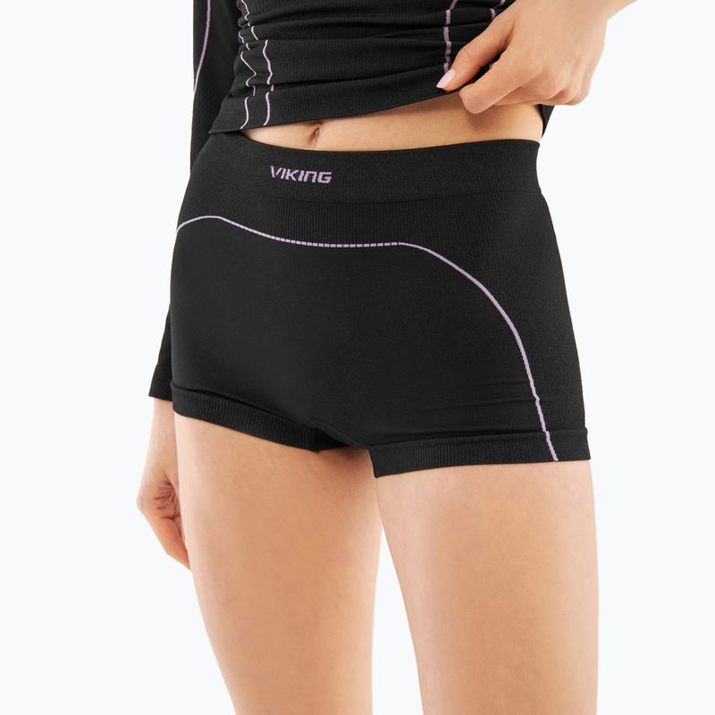 Damen Thermo-Boxershorts Viking Etna 2.0 black/purple