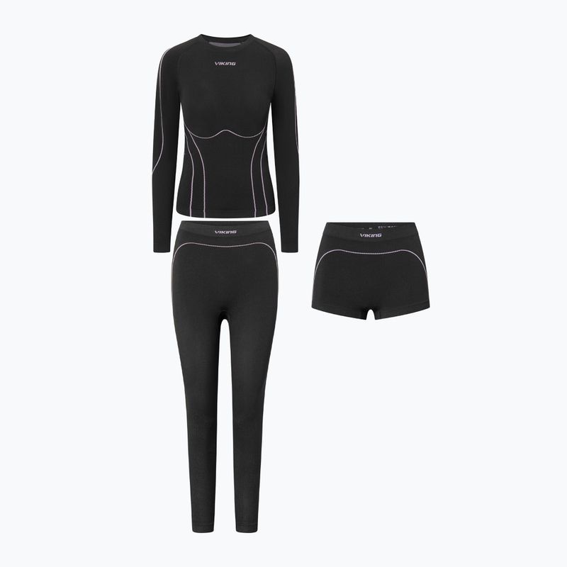 Damen Thermo-Unterwäsche-Set Viking Eiger 2.0 black/purple