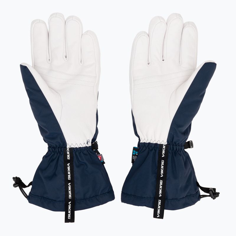 Herren Skihandschuhe Viking Sven Ski navy/white Leder 3
