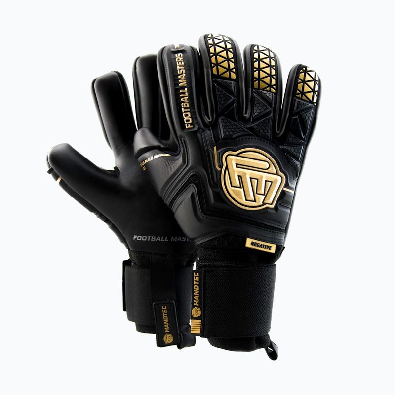 Football Masters Spannung Plus NC v 4.0 Torwarthandschuhe schwarz und gold 1169-4 4