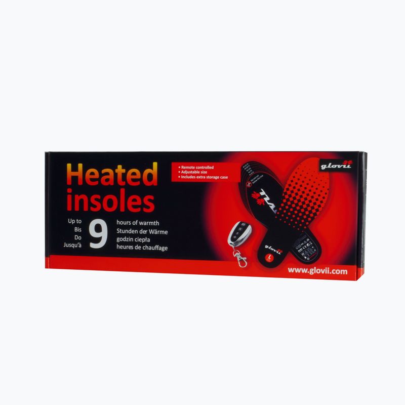 Glovia GW2 beheizte Skischuheinlagen mit Fernbedienung schwarz 13