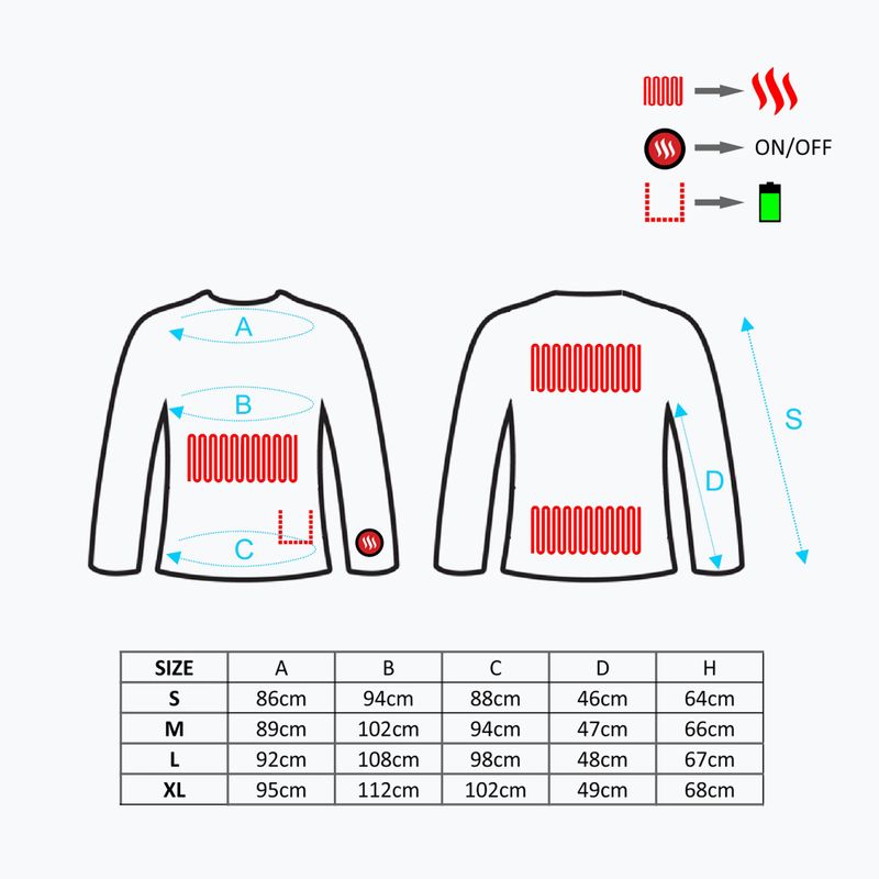Glovii GJ1 beheiztes Sweatshirt schwarz 10