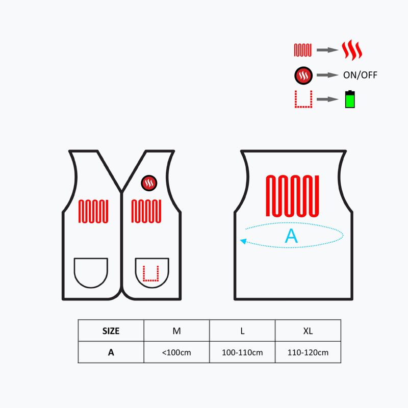 Glovia Fleece Heizweste GV1 schwarz 6