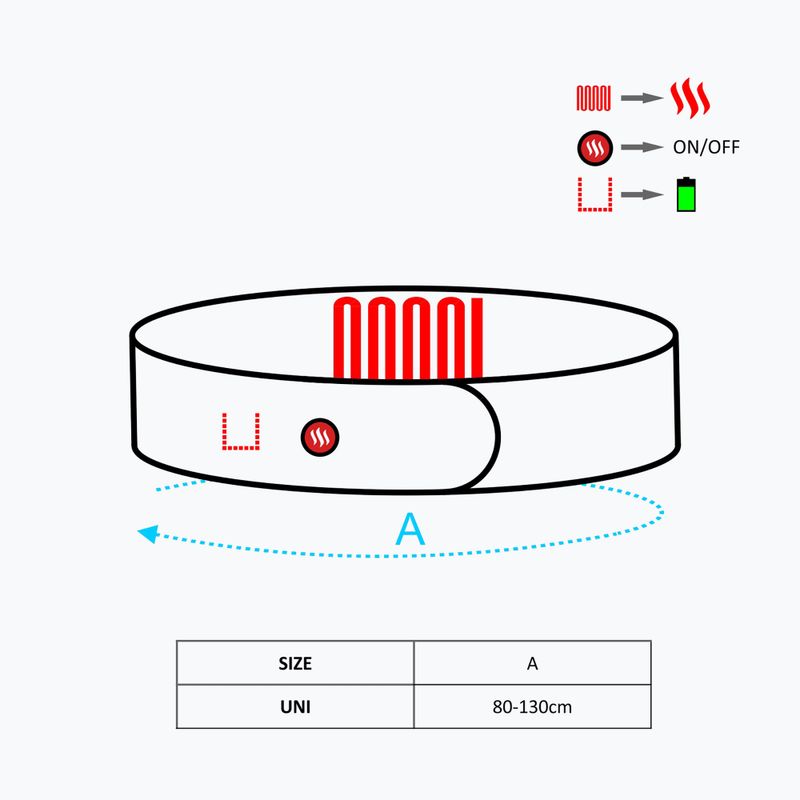 Glovii GB1U Heizgürtel mit USB-Eingang grau 10