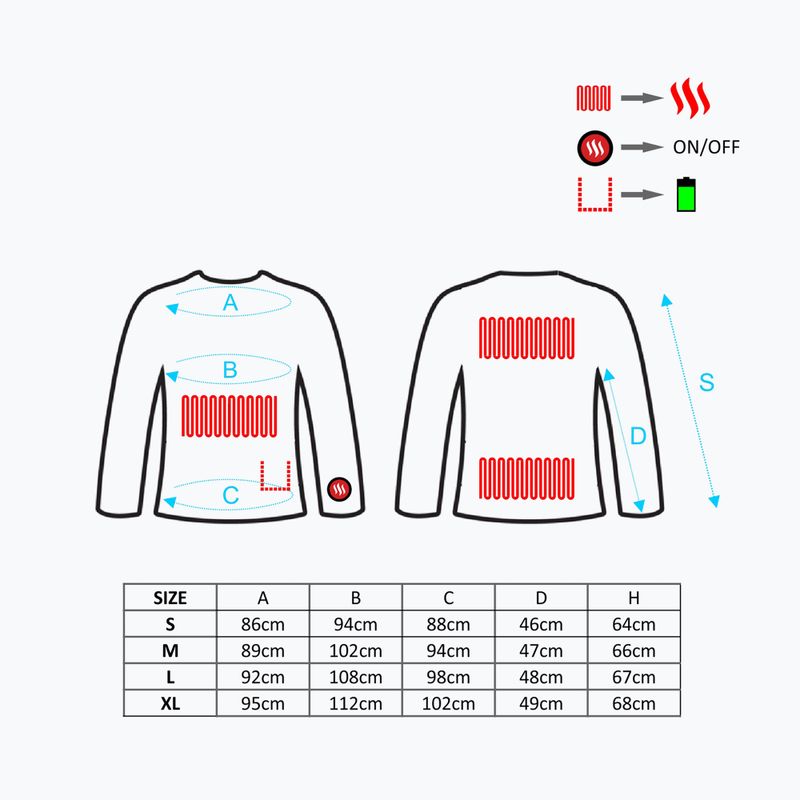 Glovii GJ1G grau beheiztes Sweatshirt 9