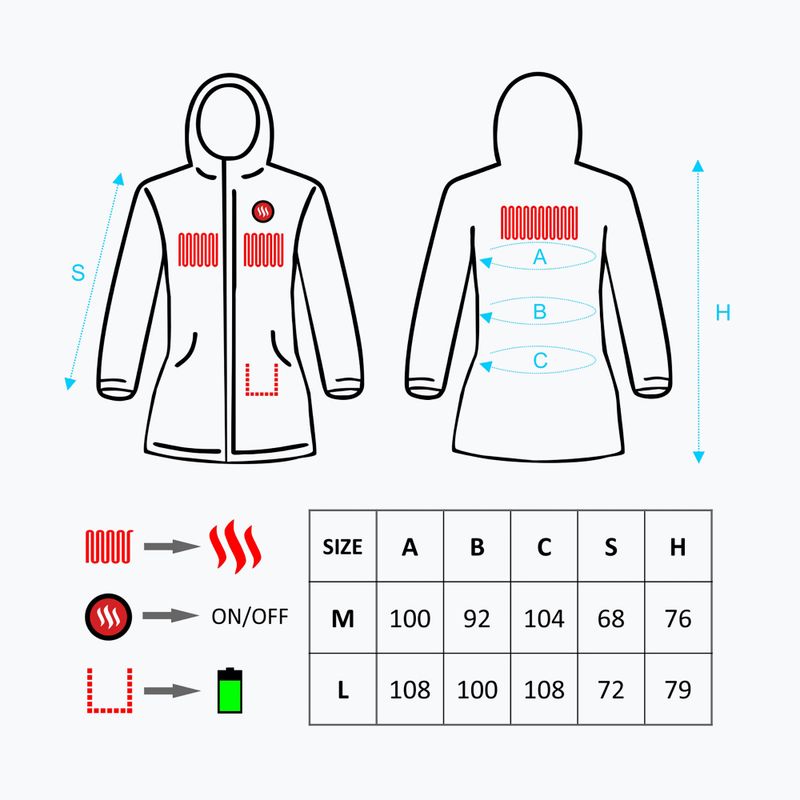 Glovii GTFB Damen Wärmejacke grau 10