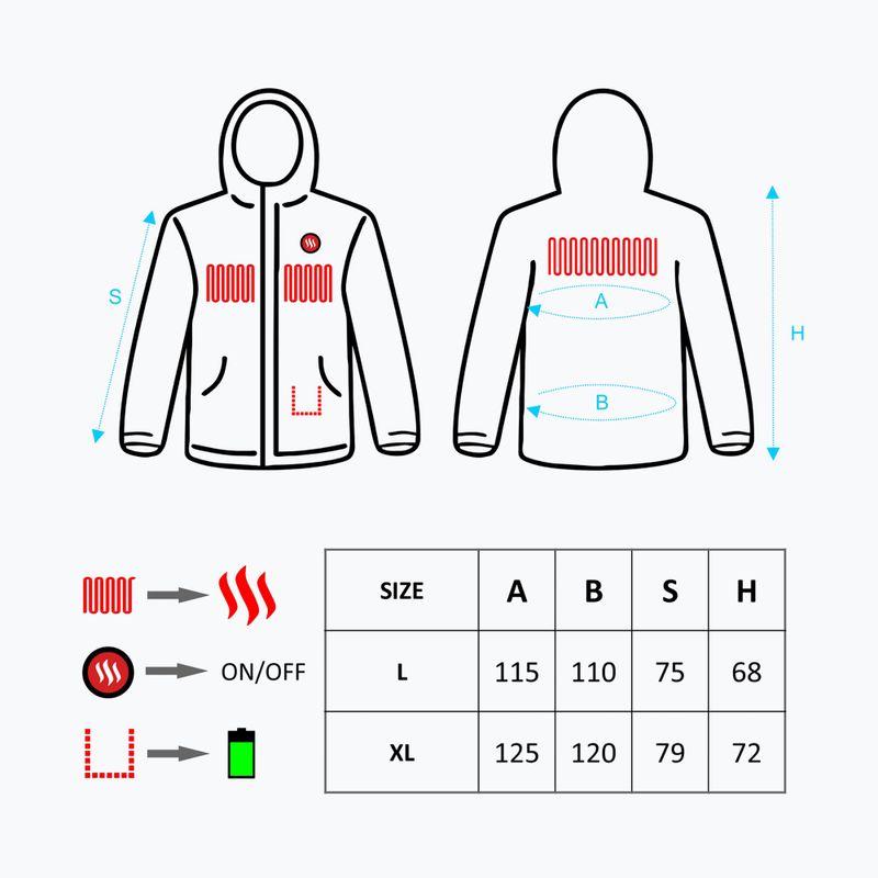 Glovii GTMG Herren Heizjacke grau 10