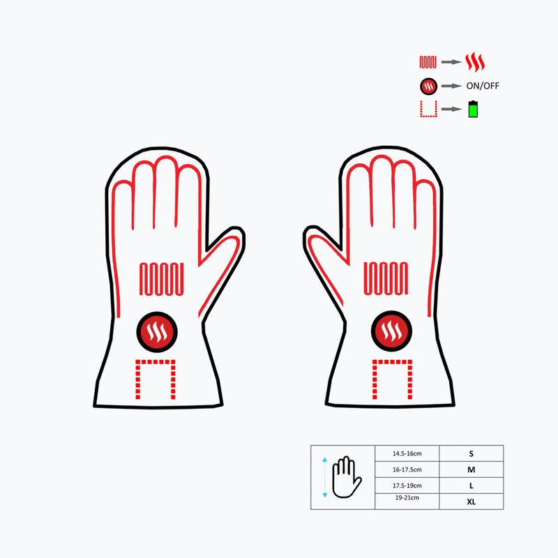 Glovia GS21 schwarz 2-in-1 isolierte beheizte Handschuhe 10