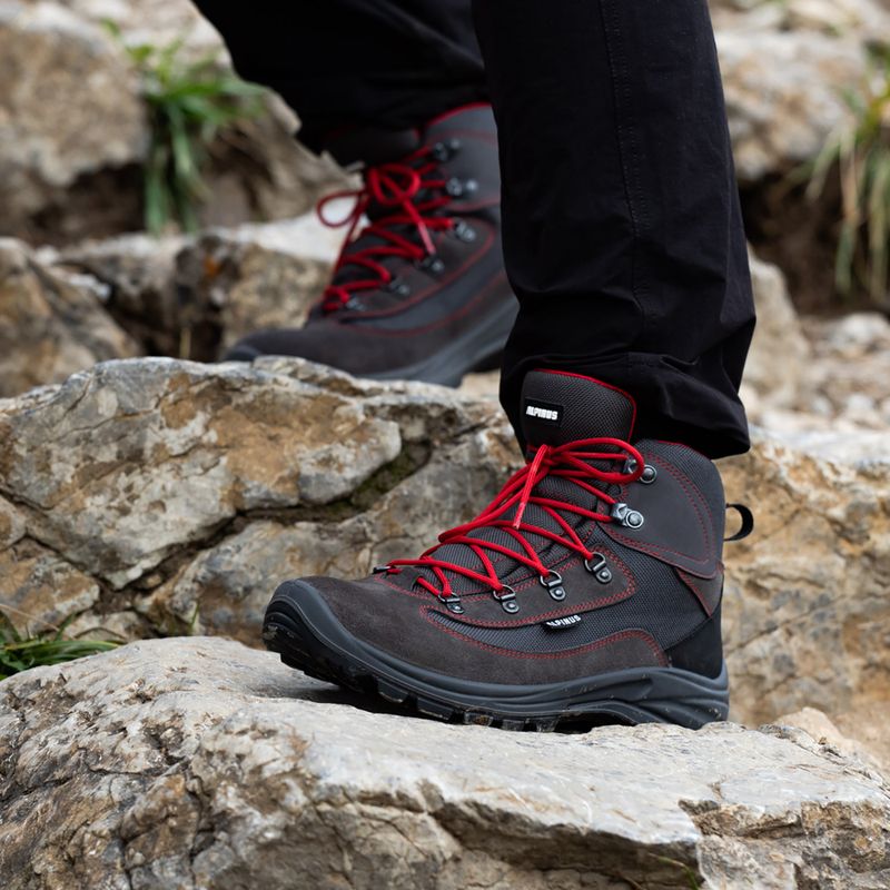 Alpinus Brahmatal High Active Trekkingstiefel graphit/rot 14