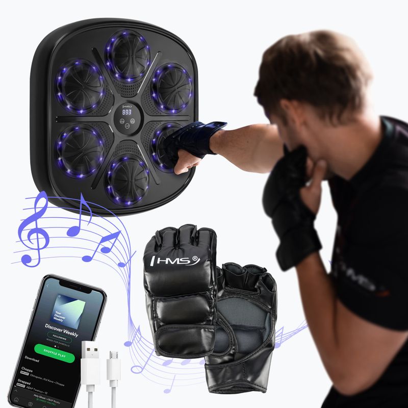 Elektronische Trainingsscheibe + Handschuhe HMS TB03 schwarz 4