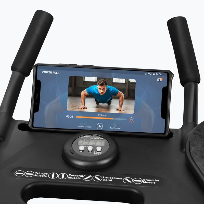 Multifunktionsbrett HMS DBP02 für Bauchmuskel- und Liegestütztraining mit Widerstandsbändern 3in1 black 5