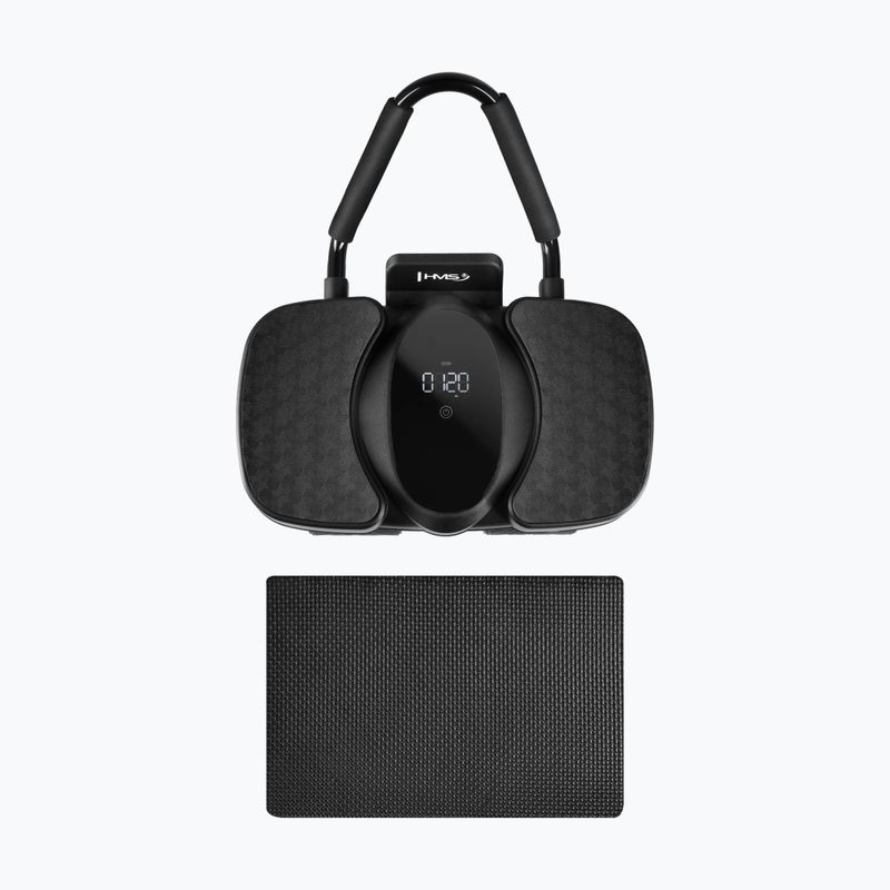 Automatisches Bauchmuskel-Trainingsrad mit Stütze und Display HMS KA40 black 2