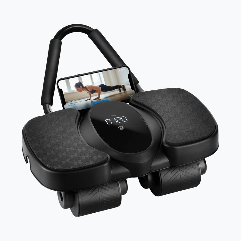 Automatisches Bauchmuskel-Trainingsrad mit Stütze und Display HMS KA40 black 6