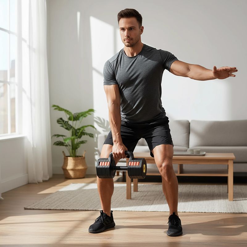 Verstellbare Hantel HMS HL05 3w1 11,34 kg kg black/red 10