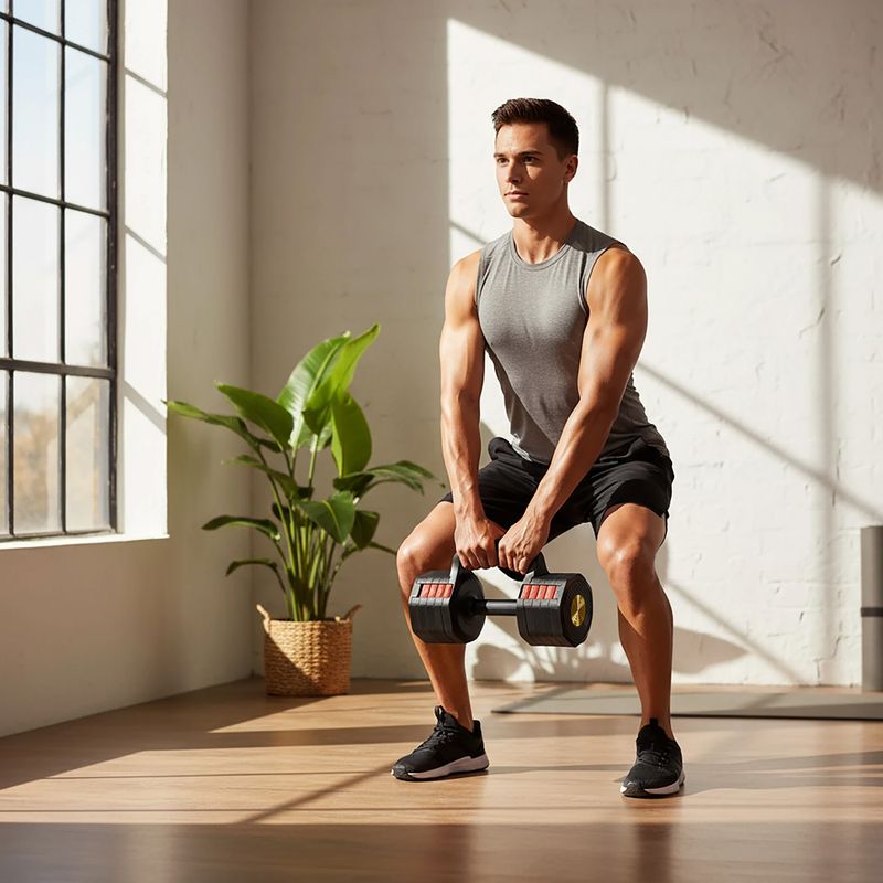 Verstellbare Hantel HMS HL05 3w1 11,34 kg kg black/red 11