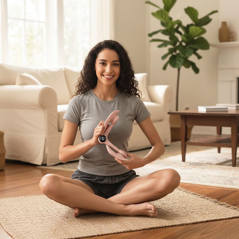 Oberschenkel-Trainer HMS TM02 mit Zähler TPE pink 9