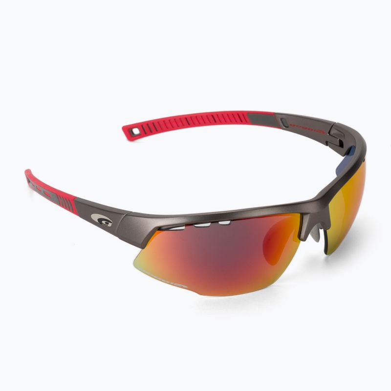 GOG Falcon Xtreme Fahrradbrille grau-rot E863-2 2