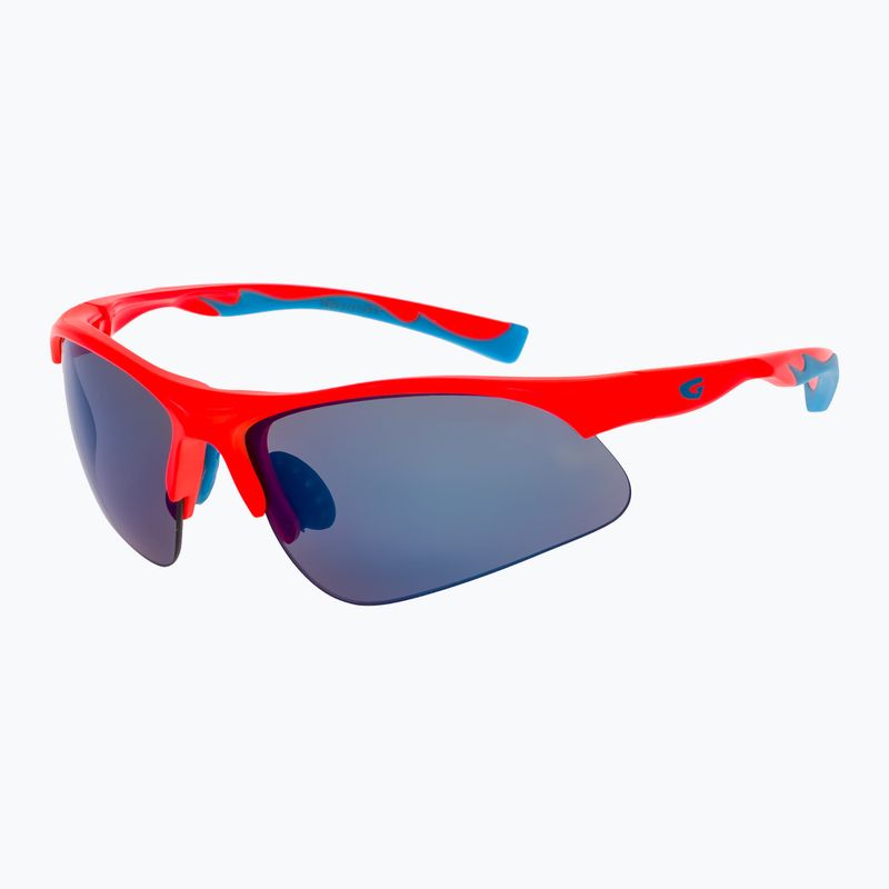 GOG Balami matt neon orange / blau / blau verspiegelt Kinderradbrille E993-3 5