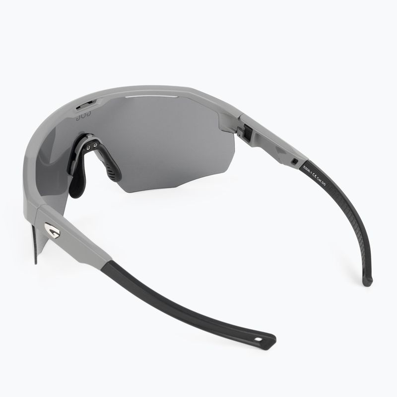 GOG Fahrradbrille Argo matt grau / schwarz / silber verspiegelt E506-1 3