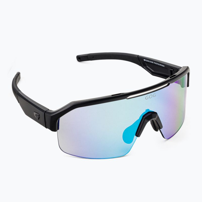 GOG Thor C mattschwarz / polychromatisch blau E600-1 Fahrradbrille