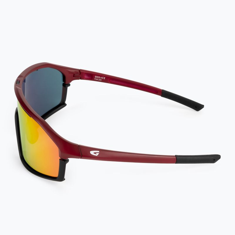 GOG Fahrradbrille Odyss matt bordeaux / schwarz / mehrfarbig rot E605-4 5