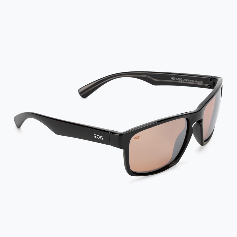 GOG Logan Mode schwarz / Silber Spiegel Sonnenbrille E713-1P
