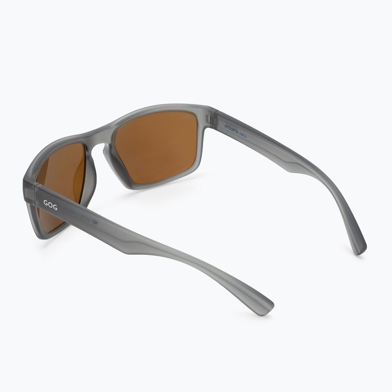 GOG Logan fashion matt kristallgrau / mehrfarbig weiß-blau Sonnenbrille E713-2P 2