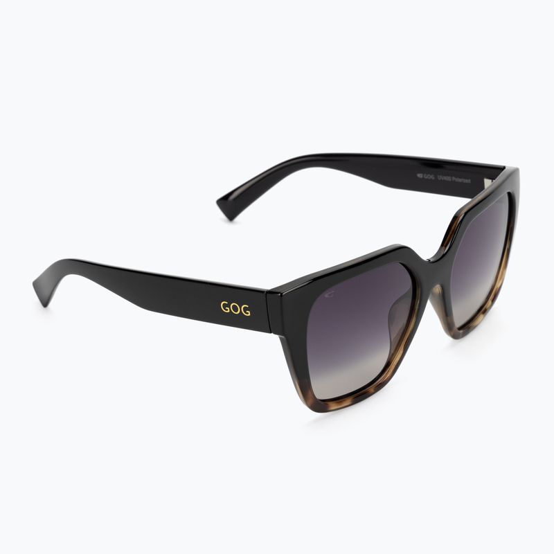 GOG Hazel Damen-Sonnenbrille schwarz / braun demi / gradient smoke E808-1P