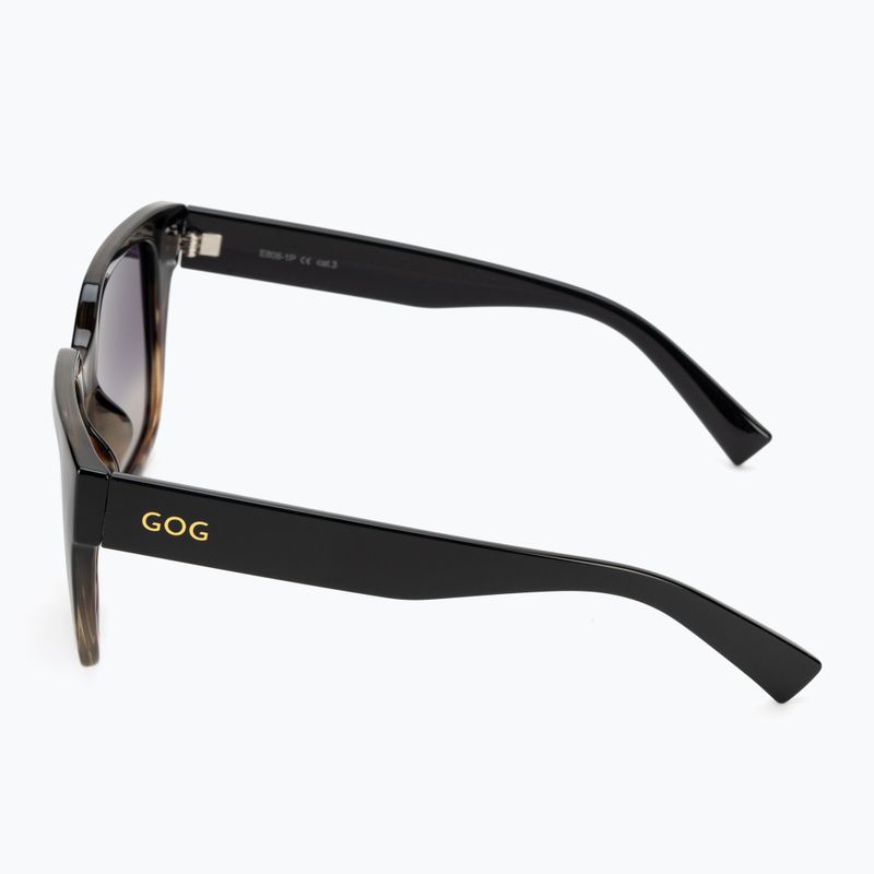 GOG Hazel Damen-Sonnenbrille schwarz / braun demi / gradient smoke E808-1P 4