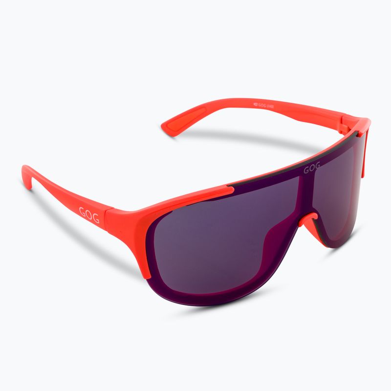 GOG Medusa matt neon orange/blaue Spiegel-Sonnenbrille