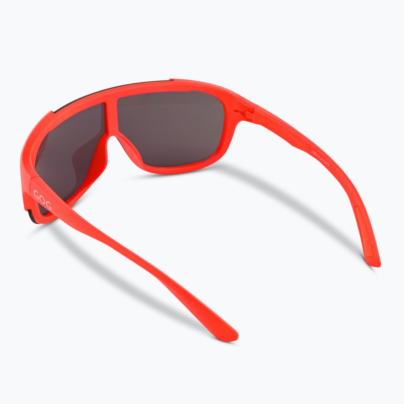 GOG Medusa matt neon orange/blaue Spiegel-Sonnenbrille 2